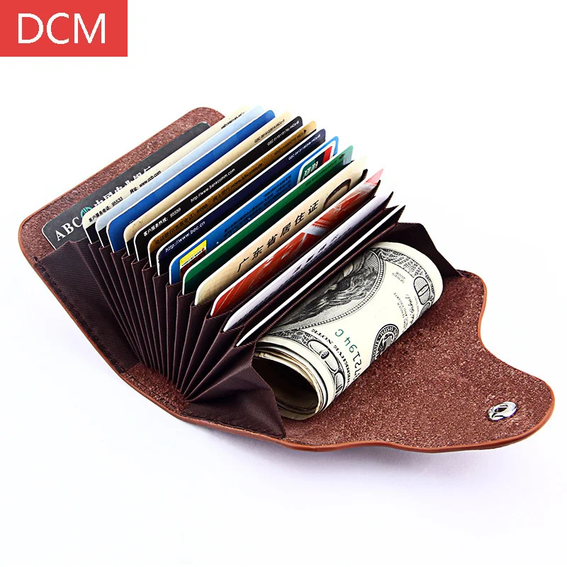 

Genuine Leather Unisex Card Holder Wallets High Quality Female Credit Card Holders Women Pillow Organizer Purse