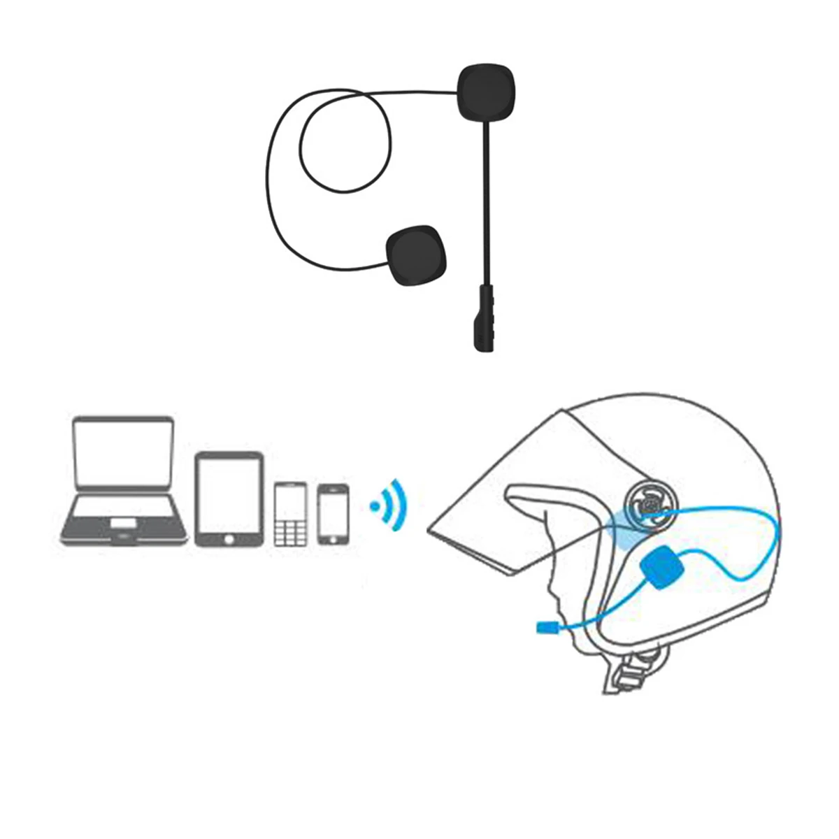 SOONHUA Универсальная Bluetooth 5,0 гарнитура мотоциклетный шлем Hands Free наушники долгое время ожидания Поддержка iPhone дисплей батареи