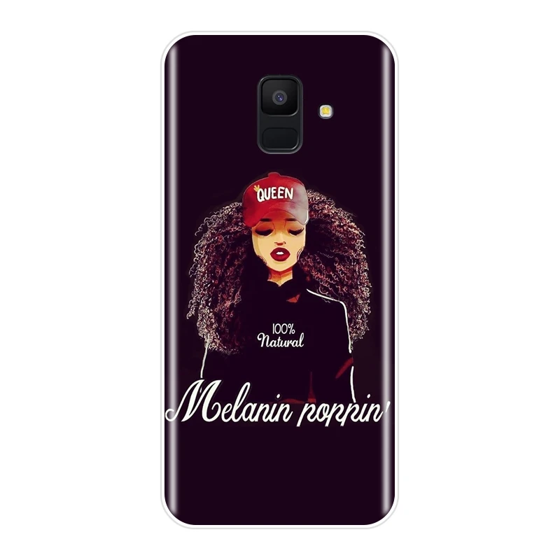 Силиконовый чехол для телефона Samsung Galaxy A3 A5 A7 2016 2017 2018 черный мягкий модный задней