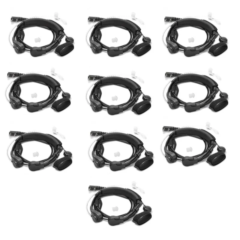Партия 10 шт. 2 Pin Heavy Duty гибкий шейный контролируемых палец PTT Mic Воздушная трубка