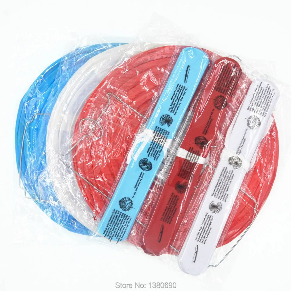 6 шт 8 дюймов (золотой розовый белый) Бумага фонарь ткань Pom Poms Свадебный декор