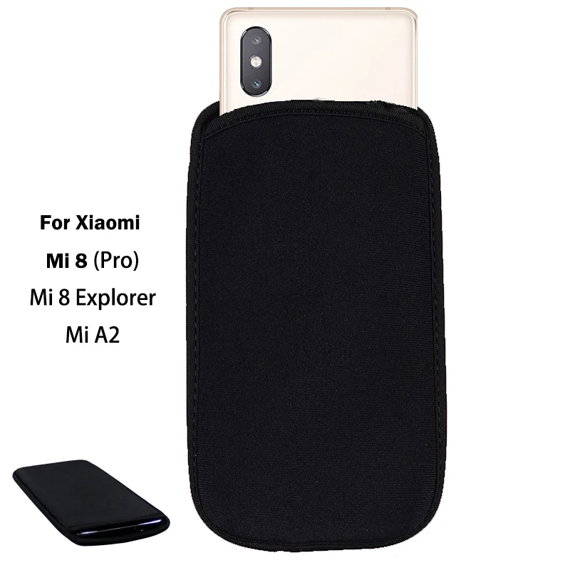Для Xiaomi Mi 8 Explorer/Mi (Pro) гибкий неопреновый защитный черный чехол для xiaomi A2