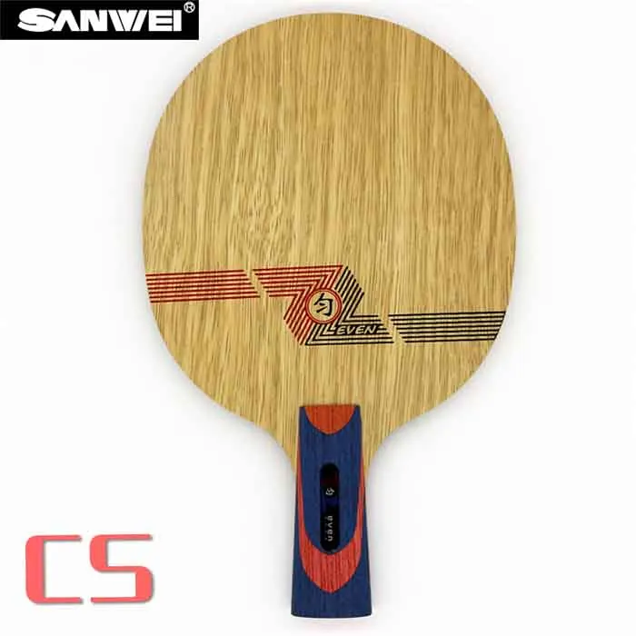 CS short handle Sanwei белый даже лезвие для настольного тенниса(10+ 9 мягкий углерод, для 40+) ракетка для пинг понга летучая мышь весло - Цвет: CS short handle