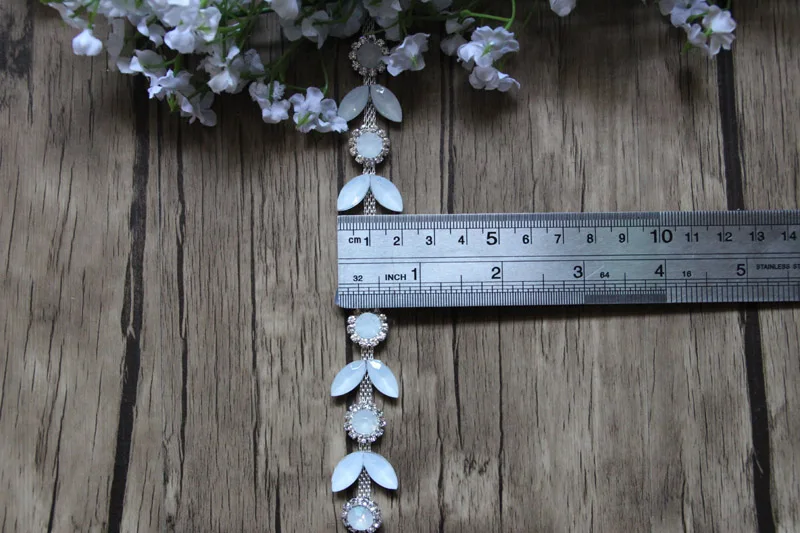 Украшение для стразы 20 ярдов с опаловыми кристаллами аппликация свадебная