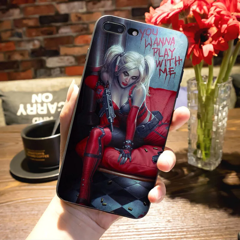 MaiYaCa Harley Quinn отряд самоубийц Джокер подмигивание аксессуары для телефонов Чехол для Apple iPhone 8 7 6 6S Plus X 5 5S SE 11pro max чехол