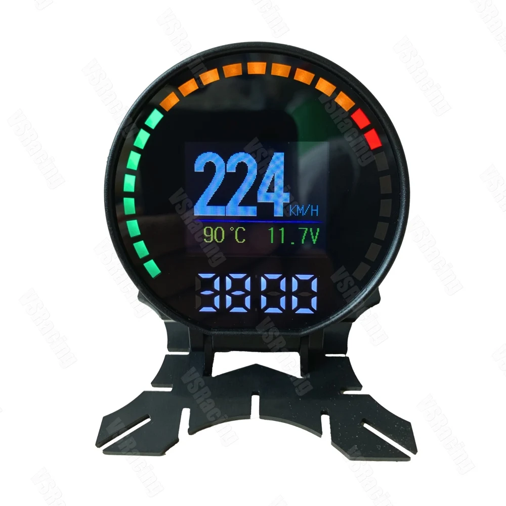 Универсальный Гоночный OBDII OBD2 датчик турбо Boost температура воды Температура масла пресс воздушный коэффициент топлива тахометр об/мин Спидометр GREDDI 8 цветов