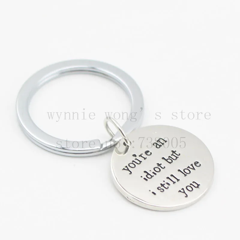 2016 ручная штампованное Ожерелье Ты идиот но я все еще тебя люблю ожерелье и