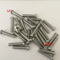 100pcs stainless steel round head hex socket screws m5681012141618202530 70 mm round head bolts mushroom head bolt
