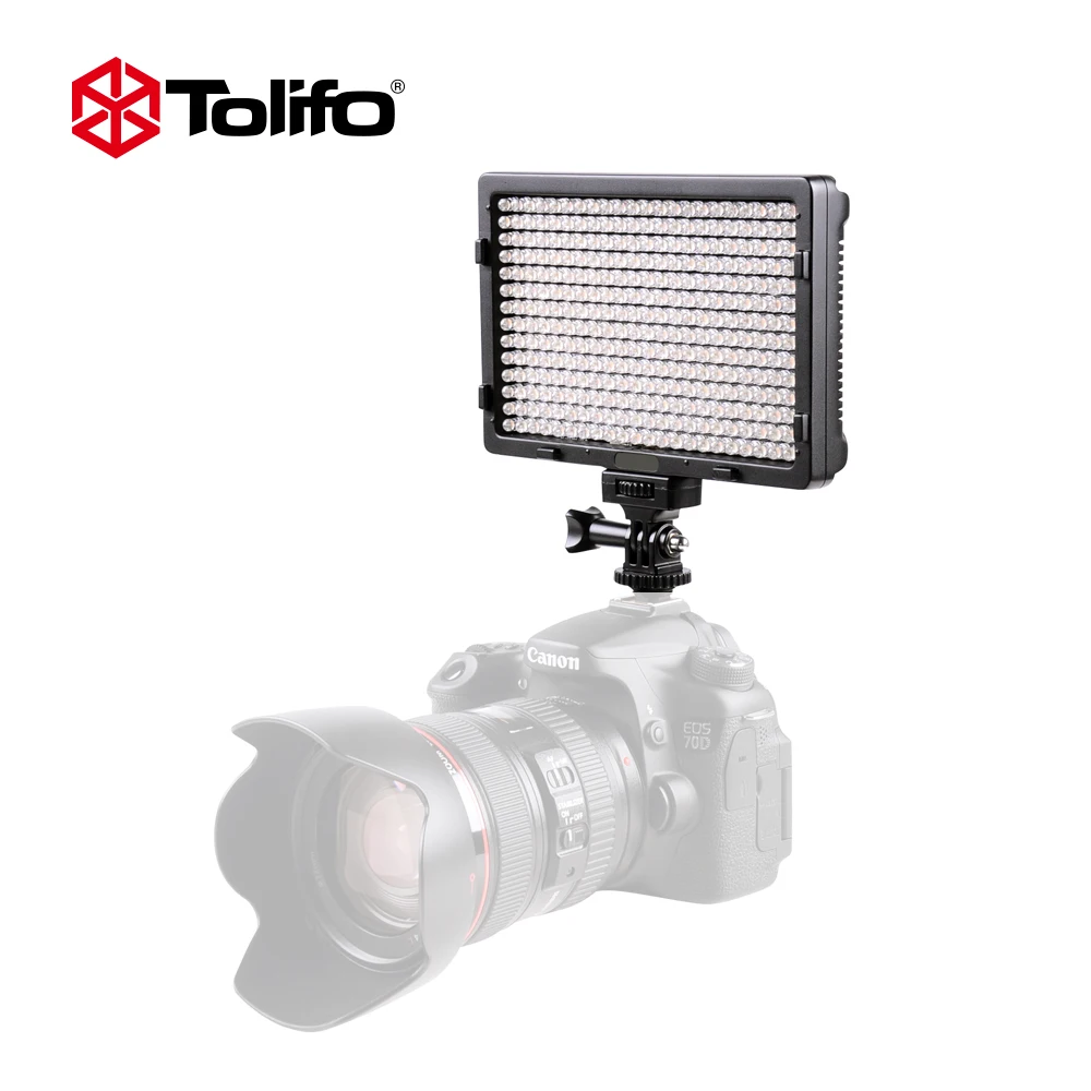 Tolifo Pt-308S 20w 308 LEDs Mini Size 5600K Daylight Dimmable LED Video Light Panel for Canon Nikon and other DSLR or Camcorder |