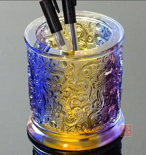 9 см стеклянный держатель для ручек креативный модный Дракон настольное