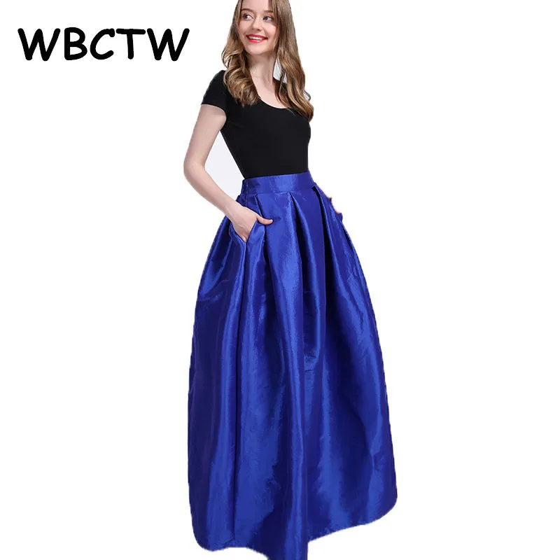 WBCTW XXS 10XL Женская юбка большого размера осенне Весенняя длинная винтажная