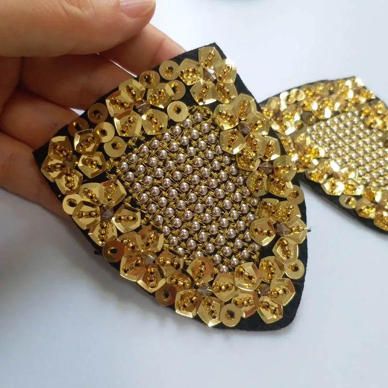2 шт. Наплечная доска Epaulette карман бисером патчи для одежды горный хрусталь