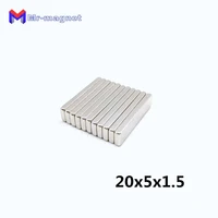 20pc 20x5x1 5mm permanant magnet strong square magnet 2051 5 mm 20x5x1 5 magnet