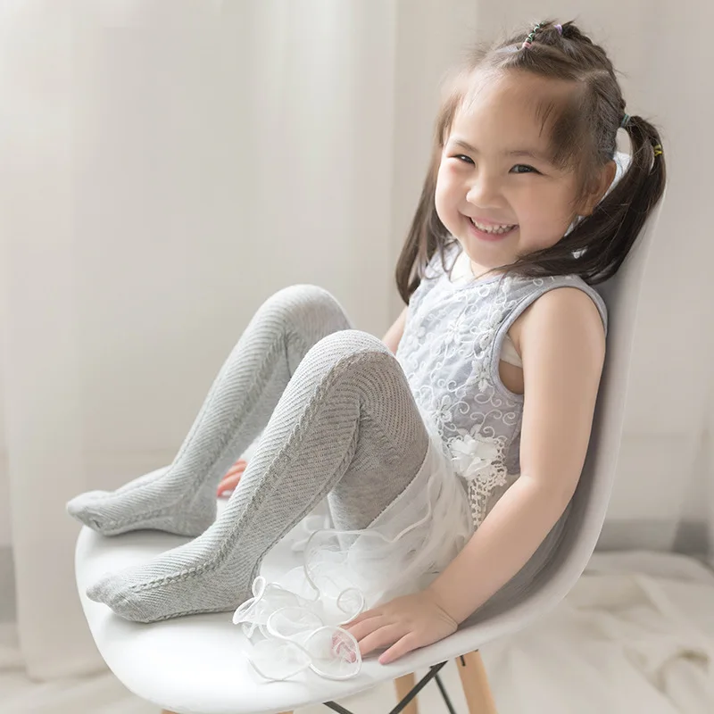 0-4 Years Summer Mesh Thin Cotton Girl Pantyhose Baby Stockings Anti-mosquito Breathable Knitted Children Girls Tights | Детская одежда