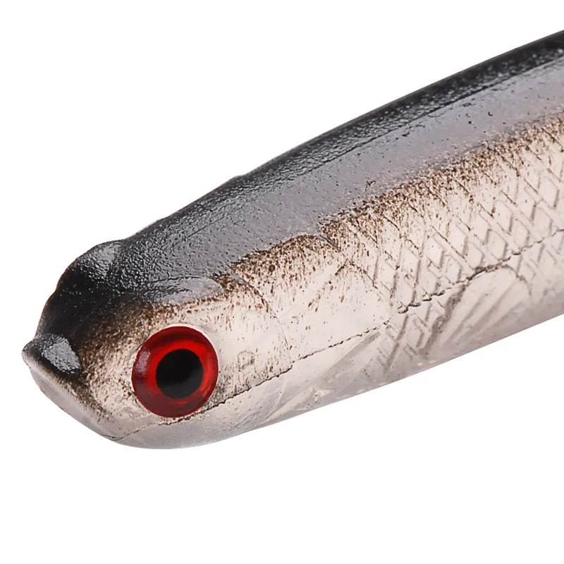 12 шт./лот путешествия см 8 4 г Мягкая приманка черный Задний бас Isca искусственная