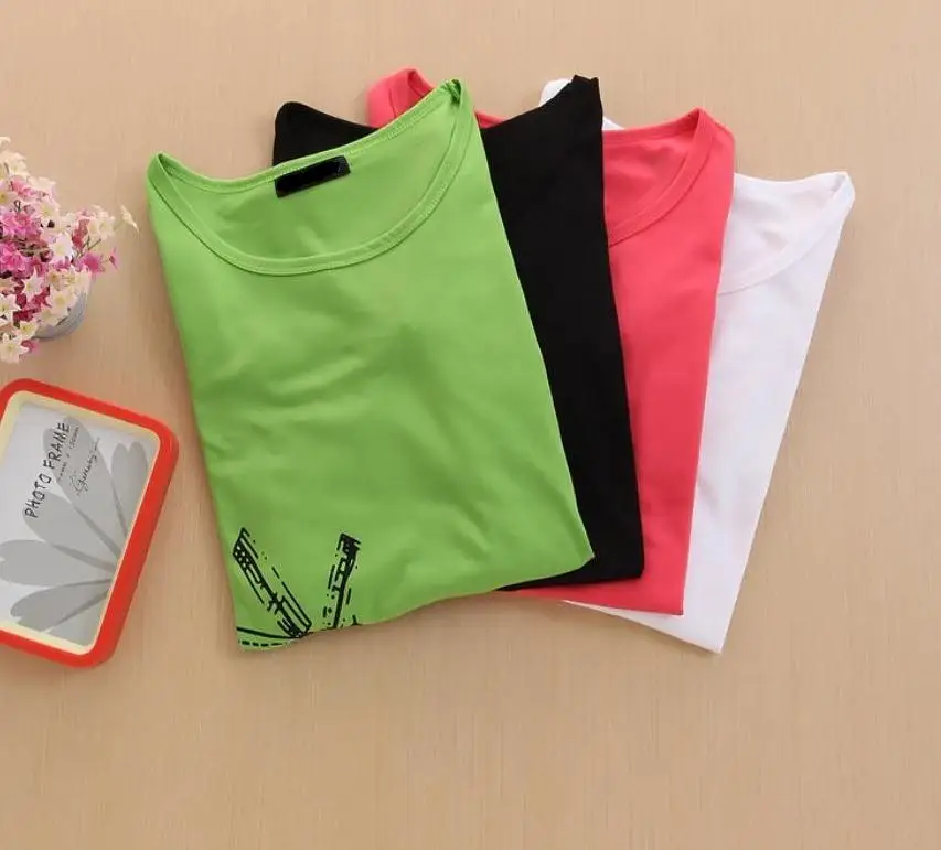 Женская футболка свободного размера плюс с принтом средней длины базовая