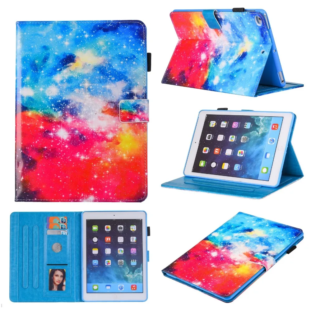 Fashion Print Case For Apple iPad Air 2 6 Smart Cover Funda Tablet PU Leather Stand Shell | Компьютеры и офис