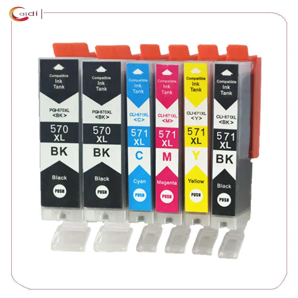 1 комплект+ 1 черный совместимый картридж Canon PGI-570 CLI-571 для принтера canon PIXMA MG7750 MG7751 MG7752 MG7753