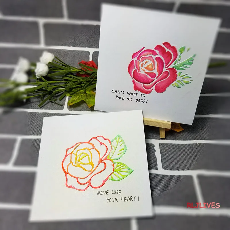 

Розовые металлические Вырубные штампы, трафареты для рукоделия, фотоальбом, декоративное тиснение, бумажные открытки для рукоделия