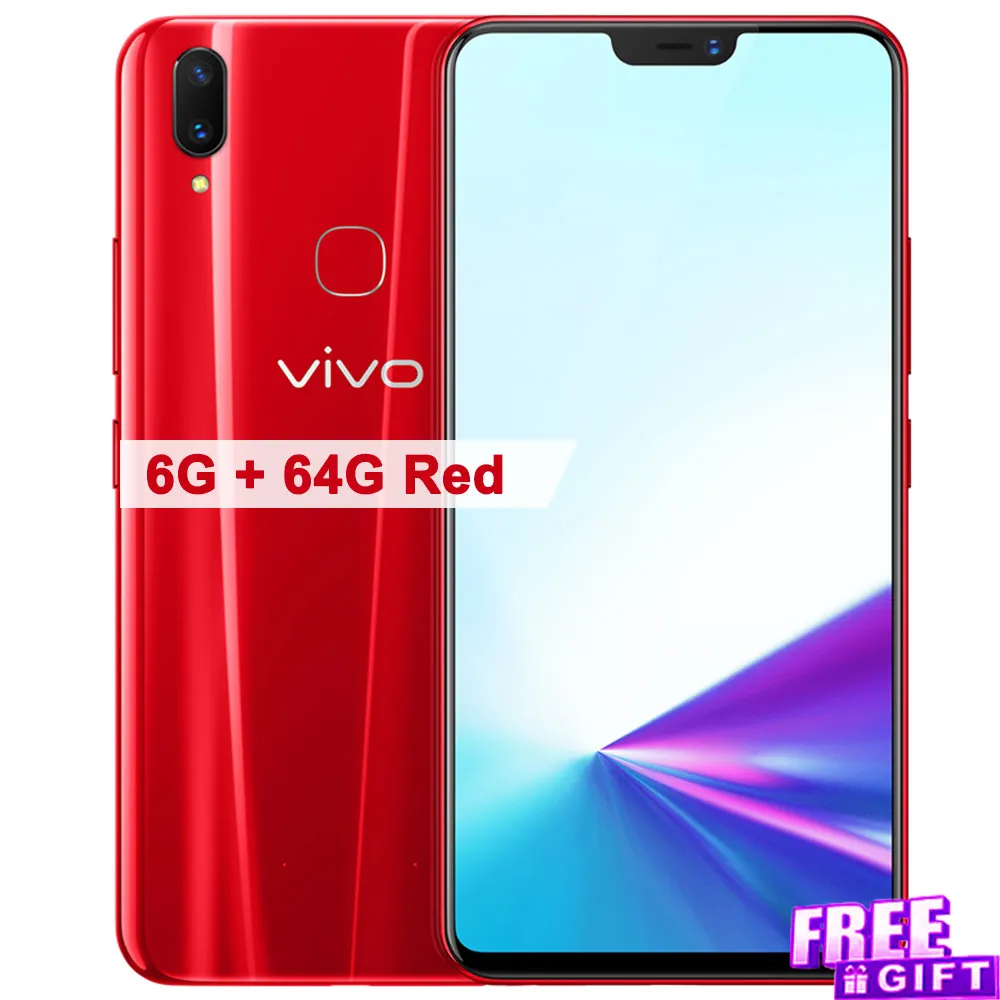Z3X 6G 64G Red Мобильный телефон vivo Z3x, 6,26 дюймов, FHD, 4 Гб ОЗУ, 64 Гб ПЗУ, Восьмиядерный процессор Snapdragon 660, двойная камера 16 Мп+ 13 МП, Android 9,0, 3260 мАч - Цвет: Z3X 6G 64G Red