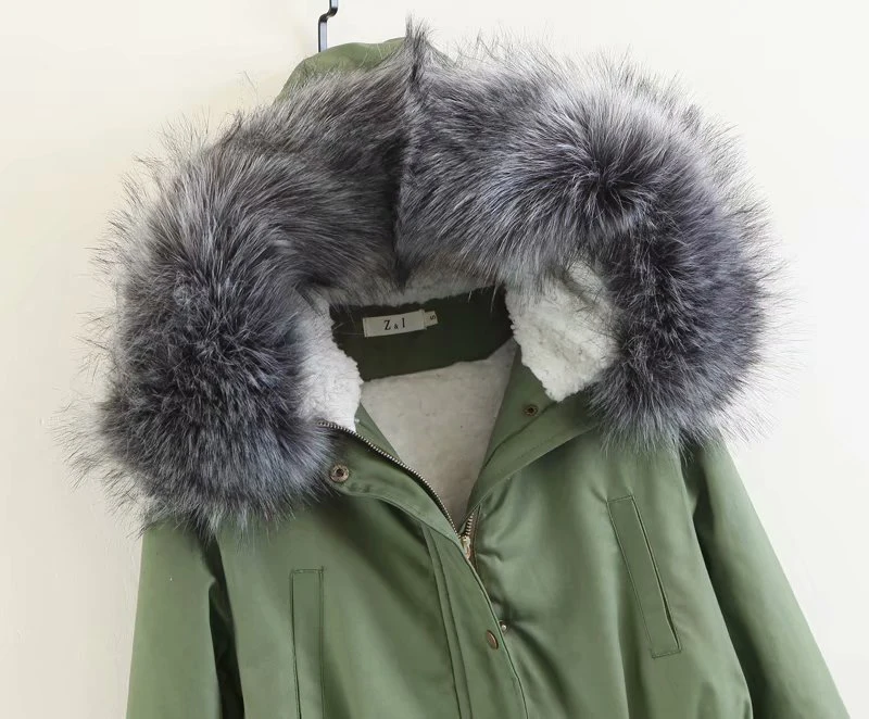 

Women Parkas Winter Coats Fake Fur Collar Hooded Thick Cotton warm parka Fashion Mid Long Wadded Coat Outwear Plus Size tops