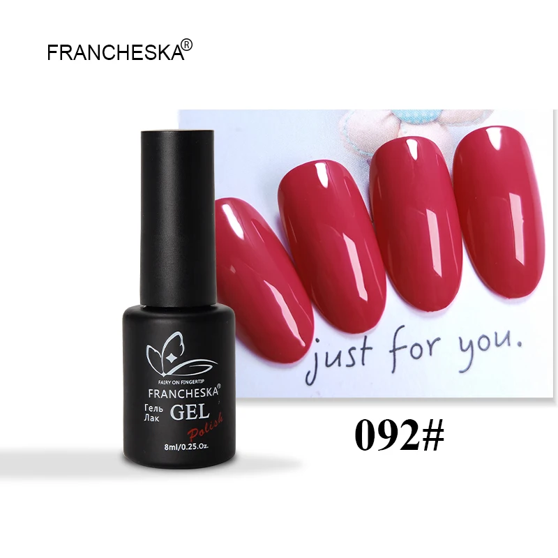 8ml UV gel 092 Francheska 15 мл грунтовка для ногтей воздушная Сухая вода натуральная грунтовка основа грунтовка гель инструменты для дизайна ногтей Акриловые наконечники 8 мл Акция УФ-гель для ногтей - Цвет: 8ml UV gel 092