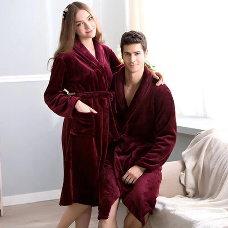 2017 г. весенне-осенне-зимние теплые фланелевые халаты для всей семьи одежда сна из