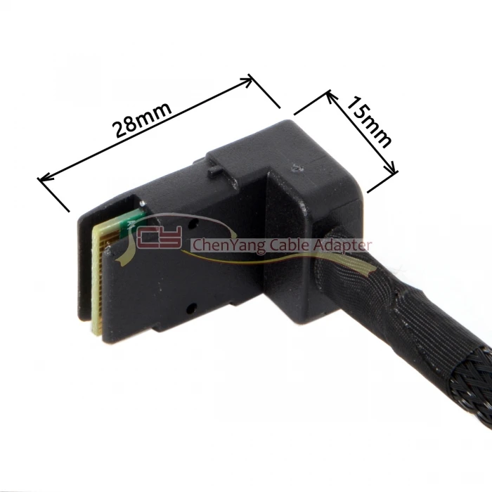 

10pcs/1m SFF-8087 Mini SAS 4i 36 Pin to 36Pin Right 90 Degree Angled Cable