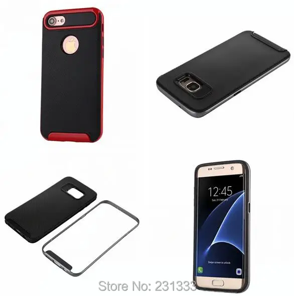 Гибридный чехол из углеродного волокна и ТПУ для Iphone 7 I7 7PLUS 6 6S Plus 5 Samsung Galaxy S8 S7 EDGE