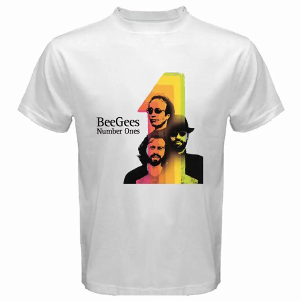 Новая мужская белая футболка с надписью The Bee Gees Number Ones | Мужская одежда