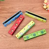 hot sale educational musical wooden harmonica instrument toy for kids children gift randomly kid