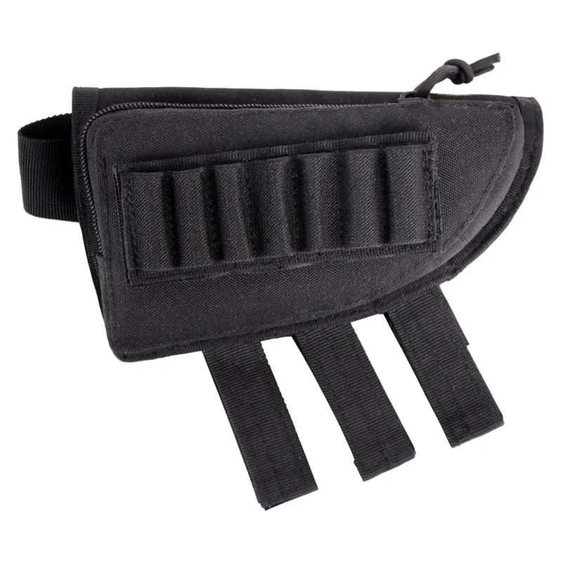 Multifuction Tactical Buttstock Military Hunting Shooting Pouches Cheek Rest Ammo Poushes | Спорт и развлечения