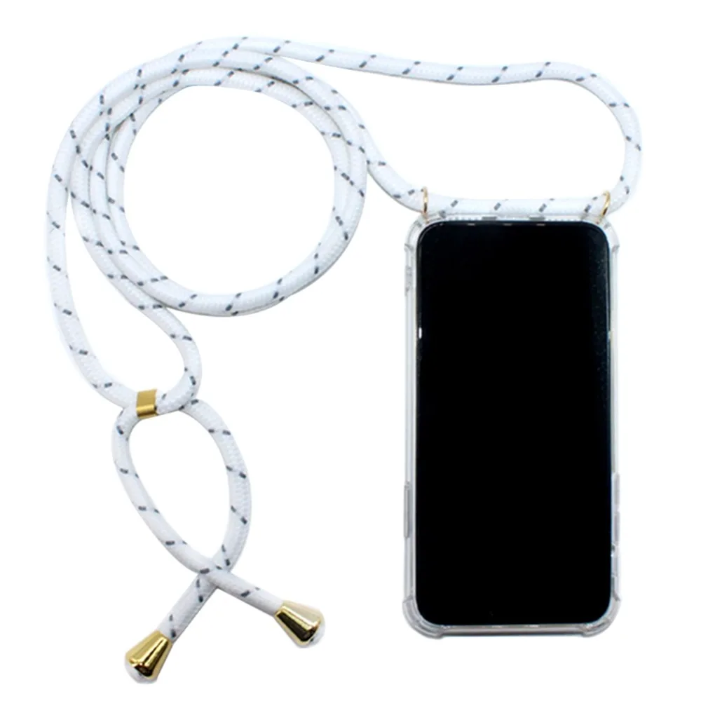 Mobile Phone Case For Huawei P20 With Rope Tpu Transparent Four Corners Shatter-resistant Anti-Drop Portable Personality | Мобильные