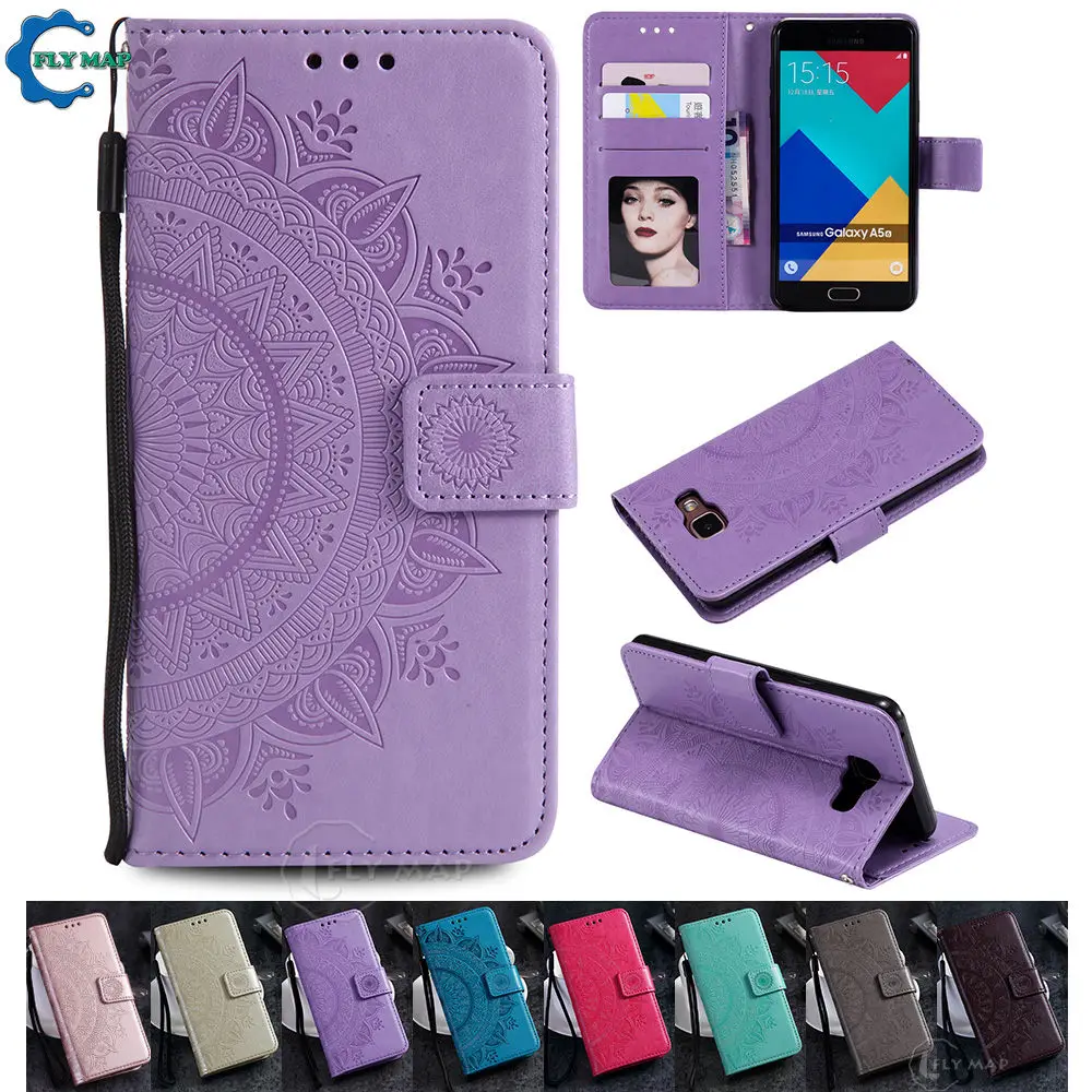 Чехол кошелек с откидной крышкой для Samsung Galaxy A5 2016 A510 A 510 SM A510F чехол цветочным