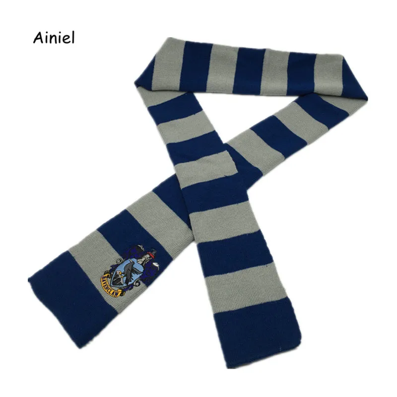 Ravenclaw scarf Шарф Гриффиндор Слизерин Hufflepuff Ravenclaw Гермиона шарфы маскарадные костюмы Шейный Платок для мужчин, женщин, мальчиков и девочек - Цвет: Ravenclaw scarf