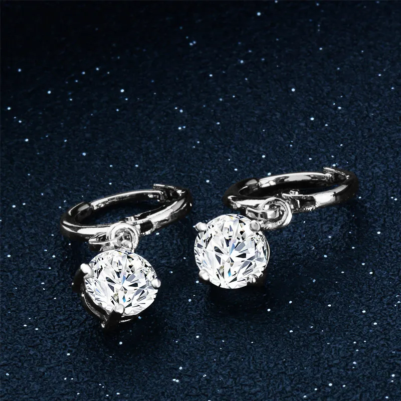 Женские серьги с фианитами H:HYDE кристаллами в форме капли воды 2 шт. = 1 пара|earrings with