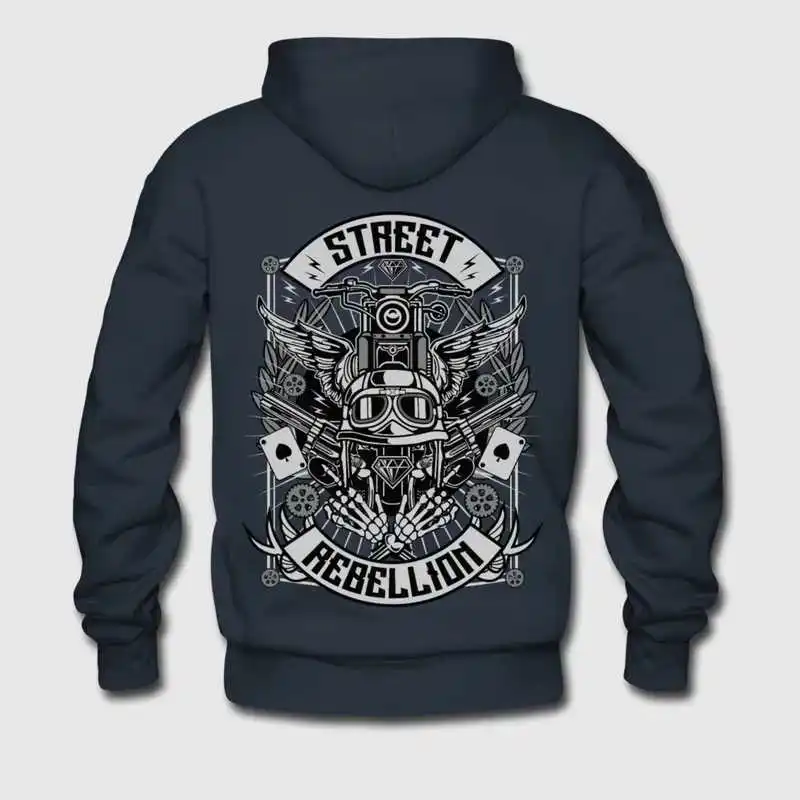 Для мужчин улица восстание мотоцикл Custom Print ручной работы байкер гонки Забавный