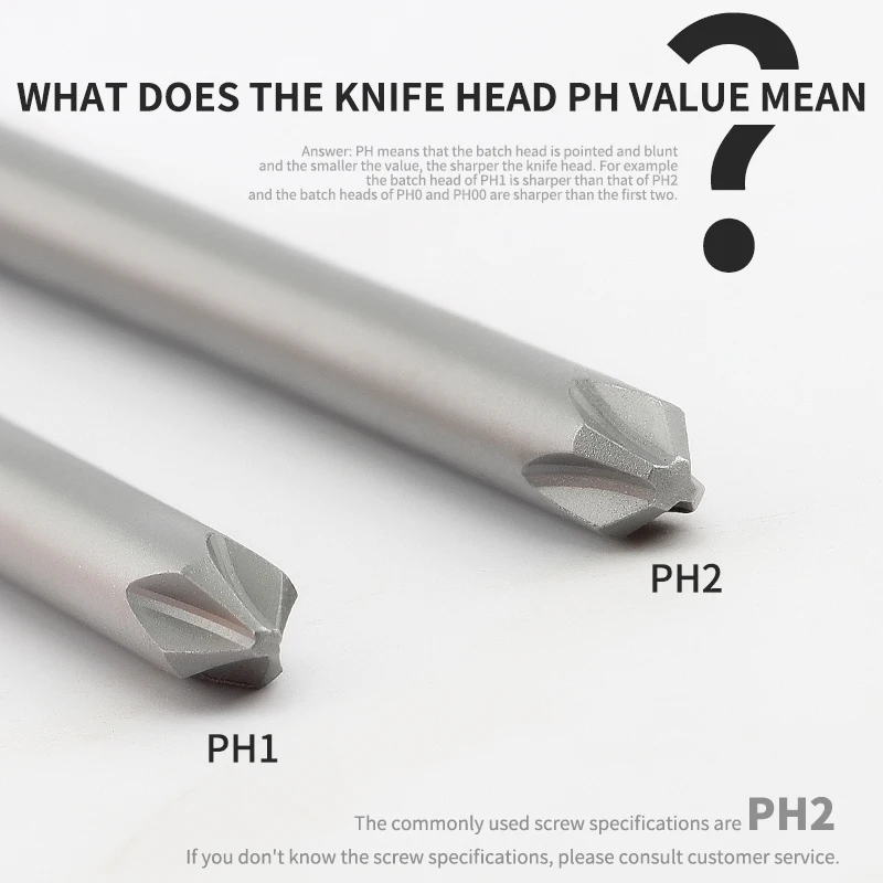 Насадка для электрической Отвертки Phillips ph1/ph2 длина 200 мм 10 шт.|Отвертка| |