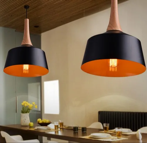 Металлический деревянный подвесной светильник Эдисона в стиле лофт современные