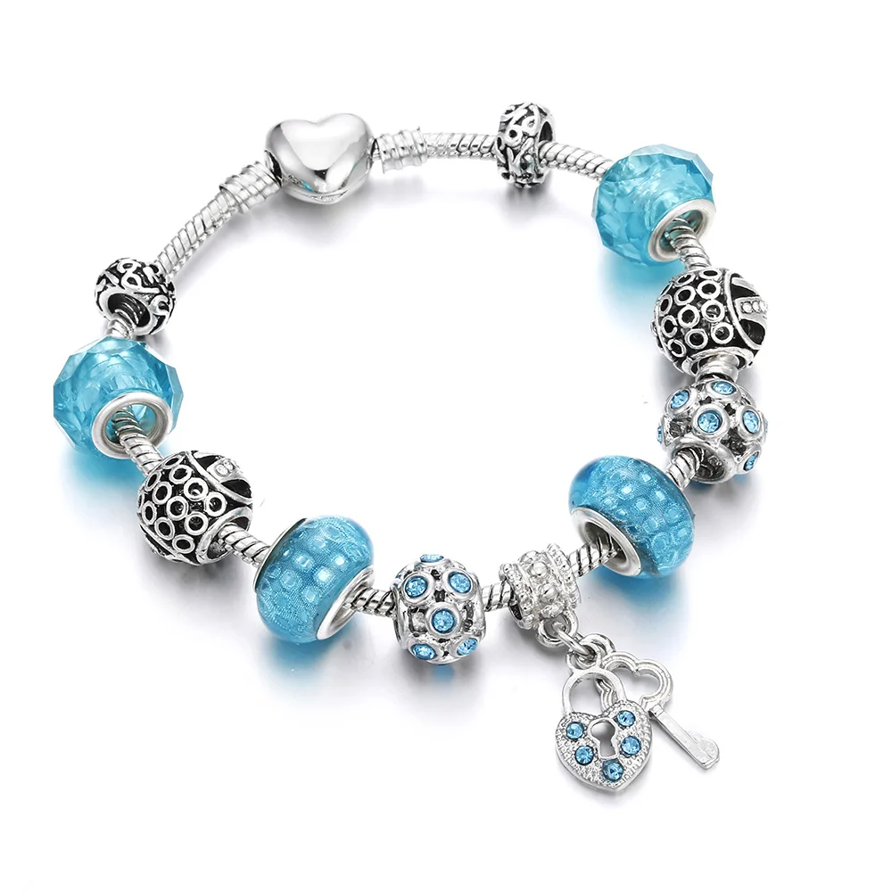 Серебряный браслет и роскошные Кристальные бусины зонтик Ангел слон ювелирные