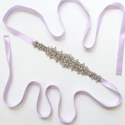 Light Purple Горный хрусталь свадебный женский пояс подружки невесты платье пояс жемчужные Кристалы для свадебного платья жемчуг ручной работы свадебный пояс-лента для свадебных платьев - Цвет: Light Purple