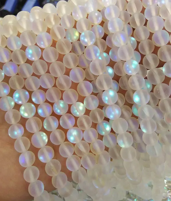 2 пряди AB Мистик фиолетовый аура кварц драгоценный камень Титан серый синий