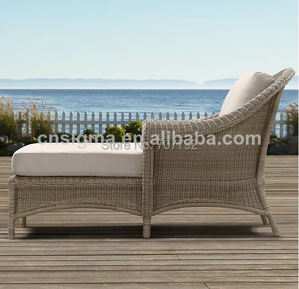2014 Горячая Распродажа дизайнерская садовая ротанговая Рабочая кушетка|outdoor rattan