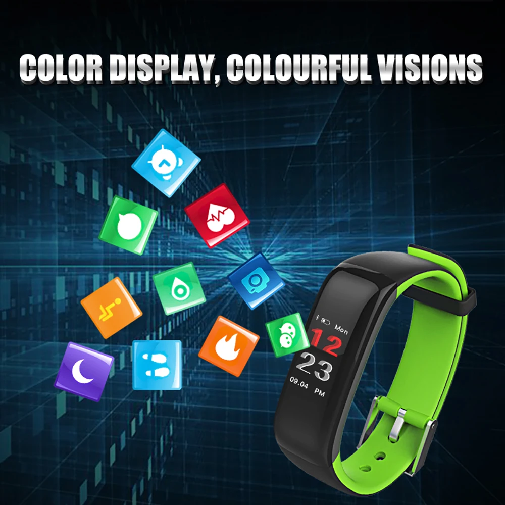 FORCA Smart band P1 PLUS Color Display Fitness Bracelet Heart Rate Tracker Blood Pressure Monitor Wristband IP67 Waterproof | Электроника
