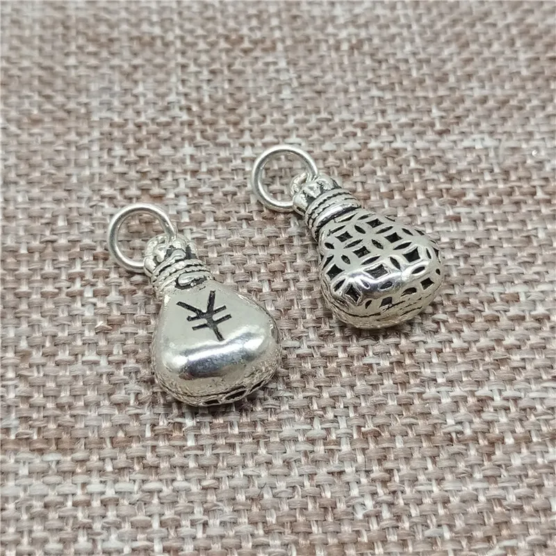 Серебряная сумка для денег с подвеской подвеска символом браслета и ожерелья в