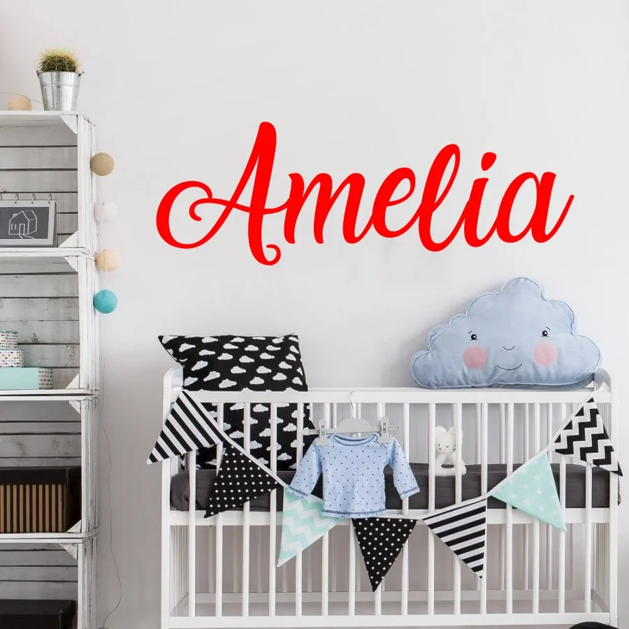 Персонализированные настенные Стикеры наклейки с именем декор для детской