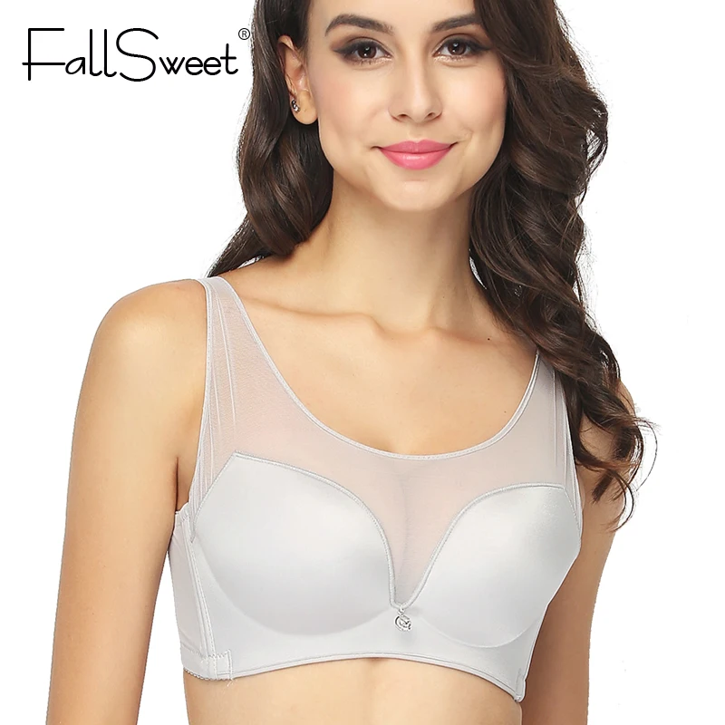 FallSweet полный охват бюстгальтер для женщин без подкладки бюстгальтеры с сеткой B C