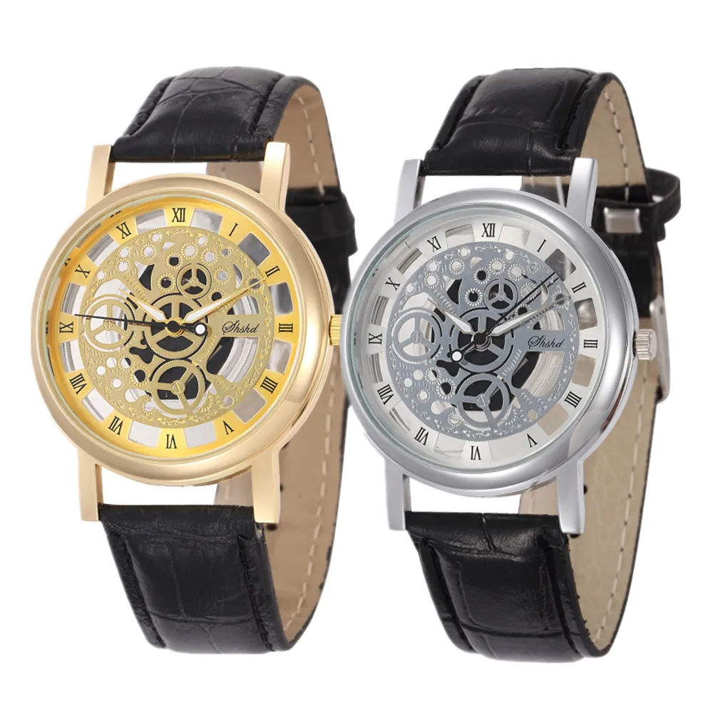 Мужские кварцевые часы циферблат с римскими цифрами роскошные Брендовые