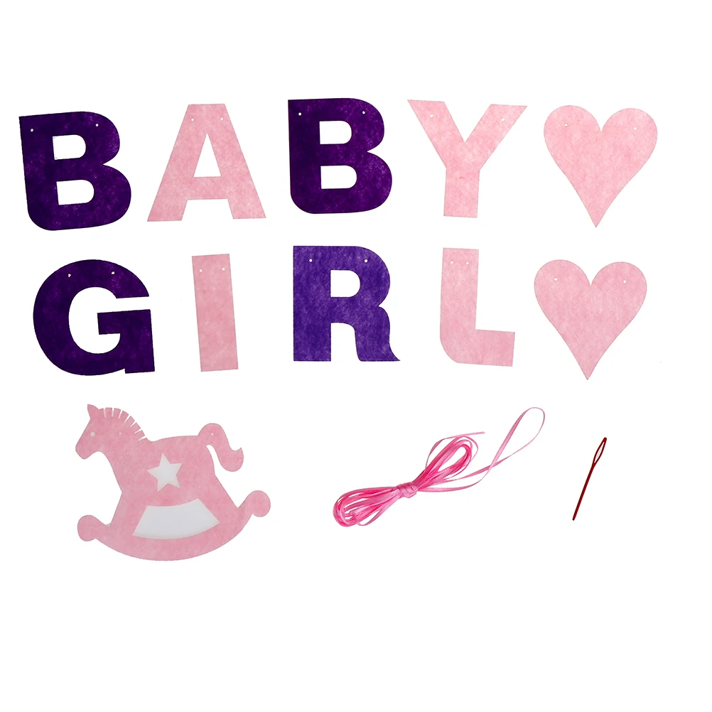

Bunting Party Favor Party Supplies 3M Baby Shower Baby Boy Girl Felt Banner Party Decoration