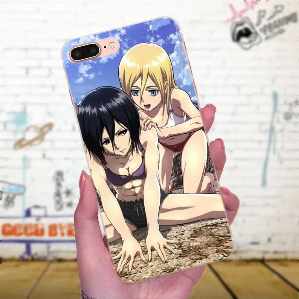Аниме атака на Титанов Eren Levi Mikasa для Galaxy J1 J2 J3 J330 J4 J5 J6 J7 J730 J8 2015 2016 2017 2018 mini Pro мягкий
